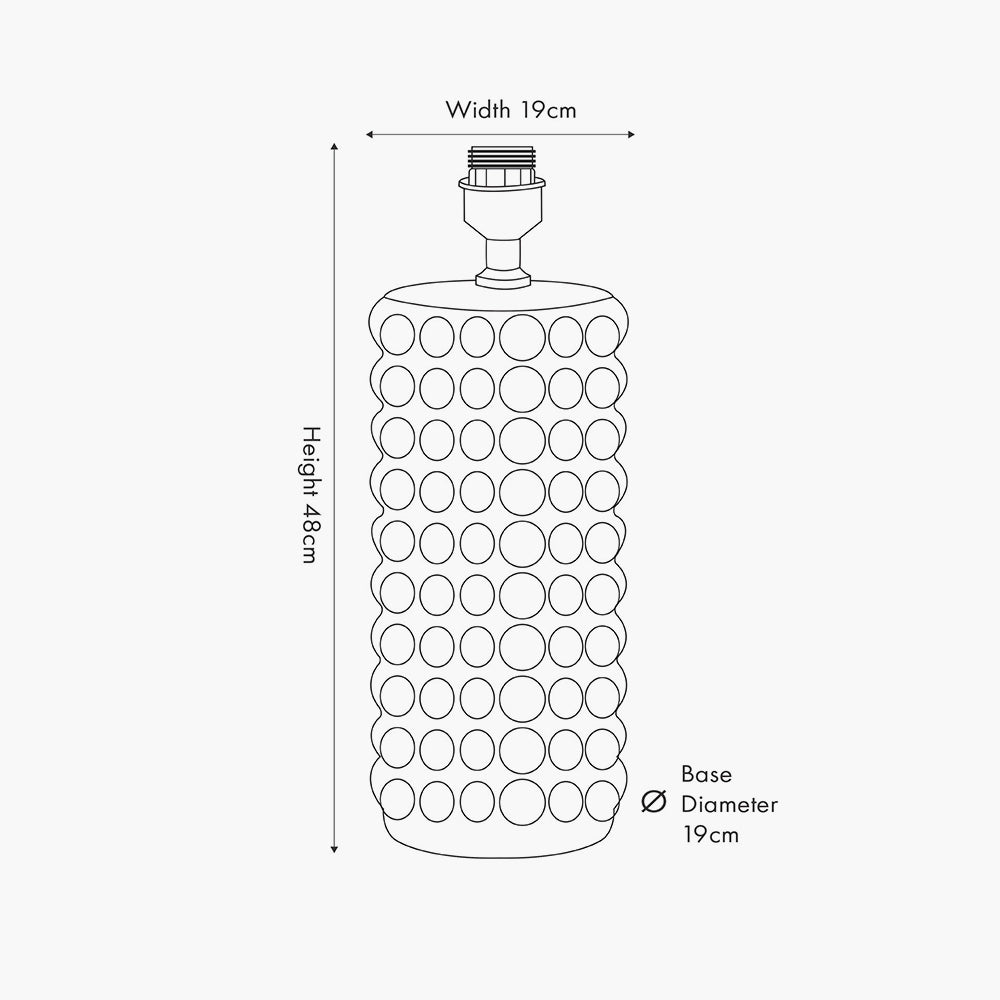 Sohan White Bobbled Ceramic Tall Table Lamp - Base Only